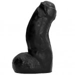 CZARNE REALISTYCZNE DILDO ALL BLACK 17CM