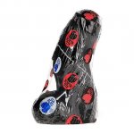 CZARNE REALISTYCZNE DILDO ALL BLACK 17CM