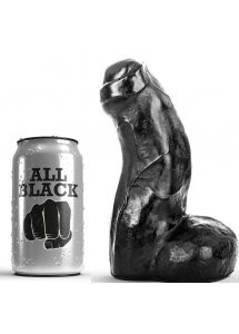 CZARNE REALISTYCZNE DILDO ALL BLACK 17CM