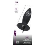 STOŻKOWY KOREK ANALNY WIBRACYJNY L(14,7CM)-BLACK VELVETS