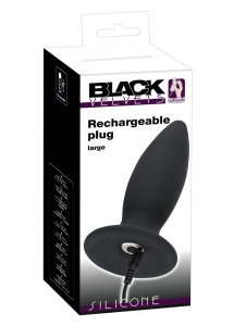 STOŻKOWY KOREK ANALNY WIBRACYJNY L(14,7CM)-BLACK VELVETS
