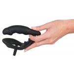 PIERŚCIEŃ NA PENISA Z WIBRACJĄ I DILDEM-BLACK VELVETS