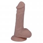 REALISTYCZNY PENIS DILDO Z PRZYSSAWKĄ 16,5CM CIELISTY 