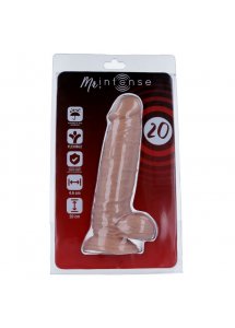REALISTYCZNY PENIS DILDO Z PRZYSSAWKĄ 20CM CIELISTY 