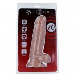 REALISTYCZNY PENIS DILDO Z PRZYSSAWKĄ 20CM CIELISTY 