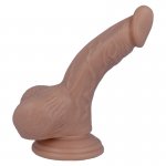 REALISTYCZNY PENIS DILDO Z PRZYSSAWKĄ 16CM CIELISTY 