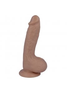 REALISTYCZNY PENIS DILDO Z PRZYSSAWKĄ 19,7CM CIELISTY 