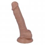 REALISTYCZNY PENIS DILDO Z PRZYSSAWKĄ 17,8CM CIELISTY 
