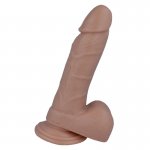 REALISTYCZNY PENIS DILDO Z PRZYSSAWKĄ 18,5CM CIELISTY 