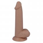 REALISTYCZNY PENIS DILDO Z PRZYSSAWKĄ 18CM CIELISTY 