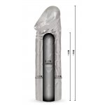 REBEL - PRZEZROCZYSTA NAKŁADKA NA PENISA Z ŻOŁĘDZIEM +5CM