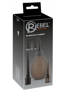 REBEL - IRYGATOR ANALNY Z 3 KOŃCÓWKAMI CZARNY