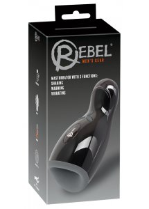 REBEL - MASTURBATOR Z FUNKCJĄ GRZANIA WIBRACJI I RUCHU GÓRA-DÓŁ CZARNY