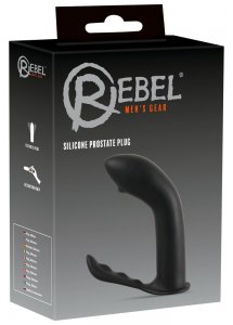 REBEL - ELASTYCZNY PLUG DO STYMULACJI PUNKTU-P DLA MĘŻCZYZN CZARNY