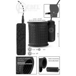 REBEL - ROWKOWANY MASTURBATOR Z WIBRO-BULLETEM I PILOTEM CZARNY