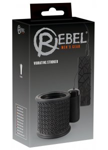 REBEL - ROWKOWANY MASTURBATOR Z WIBRO-BULLETEM I PILOTEM CZARNY
