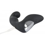 REBEL - ELASTYCZNY WIBRATOR PROSTATY Z ZAKRZYWIONĄ GŁOWICĄ CZARNY