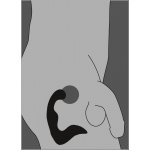 REBEL - ELASTYCZNY WIBRATOR PROSTATY Z ZAKRZYWIONĄ GŁOWICĄ CZARNY