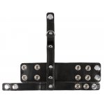 REBEL - SKÓRZANY PIERŚCIEŃ NA PENISA I JĄDRA Z D-RINGIEM CZARNY