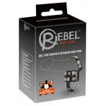 REBEL - SKÓRZANY PIERŚCIEŃ NA PENISA I JĄDRA Z D-RINGIEM CZARNY