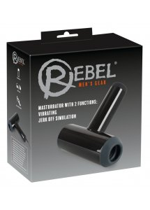 REBEL - MASTURBATOR Z PORĘCZNYM UCHWYTEM I 2 FUNKCJAMI CZARNY