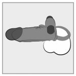 REBEL - WIBRUJĄCA NAKŁADKA NA PENISA Z PIERŚCIENIEM JĄDER 16CM