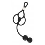 REBEL - PIERŚCIEŃ NA PENISA/JĄDRA Z KORALIKAMI ANALNYMI