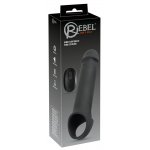 REBEL - ZDALNIE STEROWANA NAKŁADKA NA PENISA CZARNA +8CM