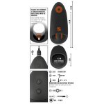 REBEL - PORĘCZNY MASTURBATOR ROWKOWANY Z 3 FUNKCJAMI CZARNY