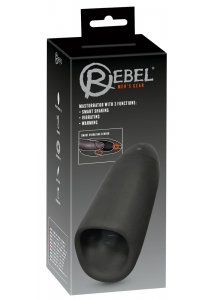 REBEL - PORĘCZNY MASTURBATOR ROWKOWANY Z 3 FUNKCJAMI CZARNY