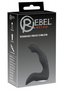 REBEL - STYMULATOR PROSTATY Z REDUKTOREM KROCZA I 10 TRYBAMI WIBRACJI CZARNY
