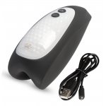 REBEL - MASTURBATOR Z FUNKCJĄ CIEPŁA I 7 TRYBAMI STYMULACJI CZARNO/BIAŁY