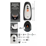 REBEL - MASTURBATOR Z FUNKCJĄ CIEPŁA I 7 TRYBAMI STYMULACJI CZARNO/BIAŁY