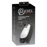 REBEL - MASTURBATOR Z FUNKCJĄ CIEPŁA I 7 TRYBAMI STYMULACJI CZARNO/BIAŁY