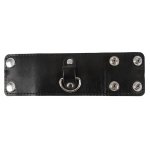 REBEL - SKÓRZANY PIERŚCIEŃ NA JĄDRA Z D-RINGIEM CZARNY