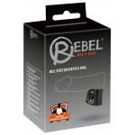 REBEL - SKÓRZANY PIERŚCIEŃ NA JĄDRA Z D-RINGIEM CZARNY