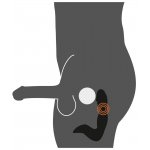 REBEL - ELASTYCZNY STYMULATOR PROSTATY Z MIEJSCEM NA ŻOŁĄDŹ CZARNY