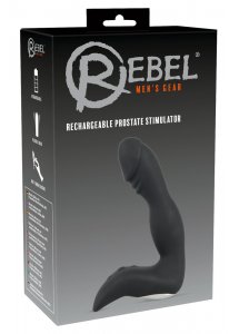 REBEL - ELASTYCZNY STYMULATOR PROSTATY Z MIEJSCEM NA ŻOŁĄDŹ CZARNY