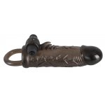 REBEL - WIBRUJĄCA NAKŁADKA NA PENISA Z PIERŚCIENIEM JĄDER 19CM