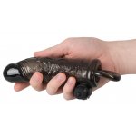 REBEL - WIBRUJĄCA NAKŁADKA NA PENISA Z PIERŚCIENIEM JĄDER 19CM