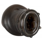 REBEL - NAKŁADKA NA PENISA Z OTWOREM NA JĄDRA I ROWKAMI CZARNA