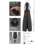 REBEL - SILNY WIBRUJĄCY MASTURBATOR 10 TRYBÓW STYMULACJI CZARNY