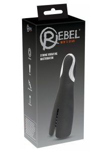REBEL - SILNY WIBRUJĄCY MASTURBATOR 10 TRYBÓW STYMULACJI CZARNY