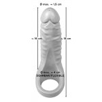 REALISTIXXX - PIERŚCIEŃ NA PENISA Z NATURALNYM DILDO 18 CM