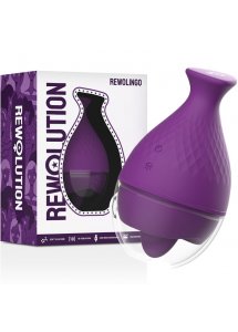 REWOLUTION - STYMULATOR ŁECHTACZKI Z JĘZYCZKIEM FIOLETOWY