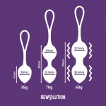 REWOLUTION - ZESTAW 3 ,,RÓŻNYCH" KULEK MIŁOSNYCH + PILOT WATCHME