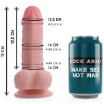 ROCK ARMY - REALISTYCZNE DILDO Z PRZYSSAWKĄ NATURALNE 17 CM
