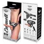 EMETT DELUXE FLESH - UPRZĄŻ STRAP-ON Z NATURALNYM WIBRATOREM 16.5 X 3.7CM