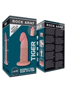 ROCK ARMY - REALISTYCZNE DILDO Z PRZYSSAWKĄ NATURALNE 14 CM