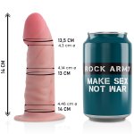 ROCK ARMY - REALISTYCZNE DILDO Z PRZYSSAWKĄ NATURALNE 14 CM